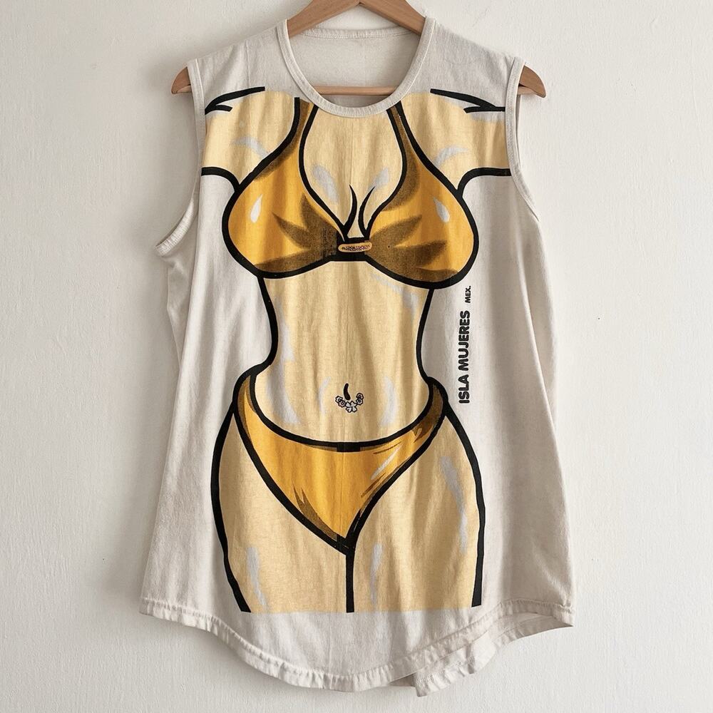 Yellow Bikini Printed Tee Shirt